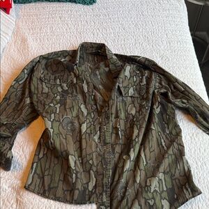 Walls Camouflage Shirt with Green and Brown Tones